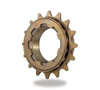 TSTRAUM Rueda libre para bicicleta de 16/18 dientes, una velocidad, accesorio de repuesto compatible con rueda libre de bicicleta de 1/2'' x 1/8'' (marrón 16T)