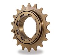 TSTRAUM Rueda libre para bicicleta de una sola velocidad: 16T/18T compatible con rueda libre de bicicleta de 1/2'' x 1/8'' - Recambios de rueda libre roscada (marrón 18T)