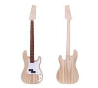 TSTS Cuerpo guitarra sin terminar Bricolaje Kit De Guitarra Bajo Con El Cuerpo De Paulownia, PickGuard, Electronics, Maple Guitar Cuello Y Palisandro DIY Guitarras