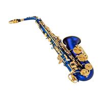 TSTS Kit de saxofón Saxofón Alto Japonés EB, Instrumento De Viento De Madera, Saxofón Lacado De Latón, Cesta Negra Y Púrpura (Color : Blue)