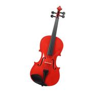 TSTS violín Profesional Acústica Roja 4/4 3/4 1/2 1/4 1/8 para Principiantes Estuche Arco Hombro Resto Cuerdas Silenciosas Violín para Estudiantes