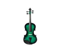TSTS violín Profesional Violín De Madera Maciza Multicolor 4/4, Violín De Madera De Bajo con Estuche, Arco, Cabeza De Violín De Arce, Pieza De Ébano (Color : Green)