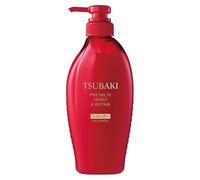 Tsubaki Champú Premium Moist 450 ml - Reparación diaria para cabello dañado desde la raíz hasta la punta