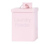 Tsuchiya Caja de detergente de 4 L con cuchara dosificadora | Caja de almacenamiento de metal para polvo de lavandería | Lata vintage Laundry en polvo para comida para perros, comida para gatos,