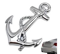 Tsuchiya Insignia de ancla | Emblema marino para decoración de tienda, logotipo lateral de metal, logotipo trasero, pegatina para puerta de carrocería, pegatina de ancla para coches universales
