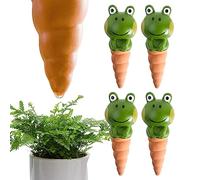 Tsuchiya Juego de riego automático de 4 piezas, con picos autoregantes en forma de rana, riego de plantas, vacaciones, dispensador de agua para jardín, plantas, flores, plantas en macetas y vacaciones