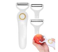 Tsuchiya verduras, rallador manual 3 en 1 con 3 cabezales corte, ahorro trabajo, utensilios cocina a pilas para pelar y pelar alimentos