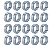 Tsudoku 20 Piezas 6700 6700 10X15X4Mm Rodamiento de Bolas de Ranura Profunda con Sello en Miniatura, Azul