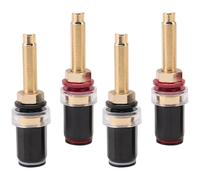 Tsudoku 4 unids Hifi altavoz terminal enlace poste puro cobre chapado en oro amplificador conector piezas accesorios para enchufe plátano