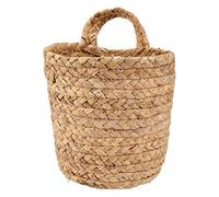 Tsudoku Cesta de Mimbre para Colgar en la Pared Plantador Maceta de Flores de Cuerda Colgante para Interiores y Exteriores Decoración de Cesta, Cesta de Maceta Colgante S