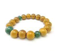Tsuge madera y verde Aventurina cuarzo india jade piedra pulsera de perlas de japonés Oración Rosario Kyoto uda2
