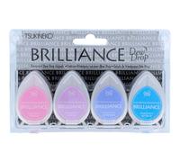 Tsukineko 4-Pack Brilliance Dew Drop Inkpads Jewel Tones