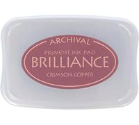 Tsukineko Brilliance Almohadilla de tamaño Completo, carmesí de Cobre, Talla única