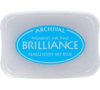 Tsukineko Brilliance-Almohadillas de Tinta, Pearlescent Sky Blue, Talla única