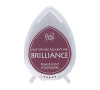 Tsukineko Brilliance Dew Drop Almohadilla de Tinta, Color Crimson, Carmesí Perla, 1.85x1.25x0.88 Inches