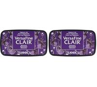 Tsukineko Monarch VersaFine Almohadilla de Tinta Clair, Material sintético, Color Morado, 5,6 x 9.7 x 2.3 cm (Paquete de 2)