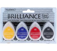 Tsukineko Set 4 Almohadillas de Tinta Brillance Opaca Bases Efecto nacarado