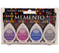 Tsukineko Set 4 Almohadillas de Tinta translúcida Memento día lluvioso