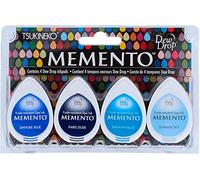 Tsukineko Set 4 Almohadillas de Tinta translúcida Memento océano