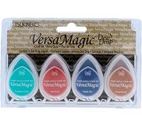 Tsukineko Set 4 Almohadillas de Tinta VERSAMAGIC Opaca suroeste Efecto Tiza