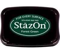 Tsukineko StazOn Tinta, Verde Bosque, 95x65mm. Almohadilla