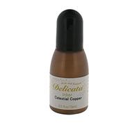 Tsukineko Tinta Delicata Color Cobre Celestial metálica Brillante Recarga 15ml. Bote cánula
