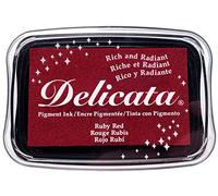 Tsukineko Ruby Red Imagine Delicata-Almohadilla de Tinta pigmentada, Color Rojo, Rubí, Talla única