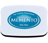 Tsukineko Tinta Memento Color Ardor Verde Azulado translúcida 95x65mm. Almohadilla