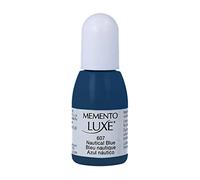 Tsukineko Tinta Memento Luxe Color Azul náutico Opaca Recarga 15ml. Bote cánula