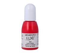 Tsukineko Tinta Memento Luxe Color Carta de Amor Opaca Recarga 15ml. Bote cánula