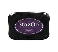 Tsukineko Tinta STAZON para vidrio y plástico color morado real 95x65mm. almohadilla
