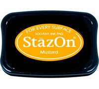 Tsukineko Tinta STAZON para Vidrio y plástico Color Mostaza 95x65mm. Almohadilla