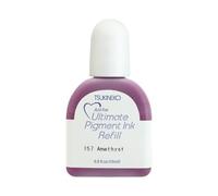 Tsukineko Tinta VERSACOLOR Color Amatista Opaca Recarga 15ml. Bote de Tinta de Recarga Almohadilla. Tinta Textura densa, Resistente. Ideal Manualidades, Scrapbooking en Papel, Madera y cartón.