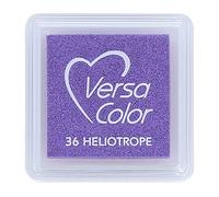 Tsukineko Tinta VERSACOLOR Color heliotropo Opaca 33x33mm. Almohadilla pequeña, Tinta Textura densa, Resistente. Ideal Manualidades, Scrapbooking en Papel, Madera y cartón