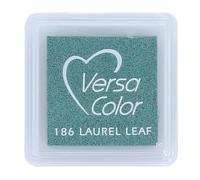 Tsukineko Tinta VERSACOLOR Color Hoja Laurel Opaca 33x33mm. Almohadilla pequeña, Tinta Textura densa, Resistente. Ideal Manualidades, Scrapbooking en Papel, Madera y cartón