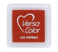 Tsukineko Tinta VERSACOLOR Color pimentón Opaca 33x33mm. Almohadilla pequeña, Tinta Textura densa, Resistente. Ideal Manualidades, Scrapbooking en Papel, Madera y cartón