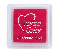 Tsukineko Tinta VERSACOLOR Color Rosa ópera Opaca 33x33mm. Almohadilla pequeña, Tinta Textura densa, Resistente. Ideal Manualidades, Scrapbooking en Papel, Madera y cartón