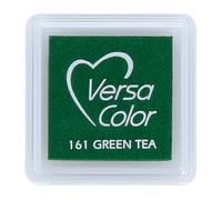 Tsukineko Tinta VERSACOLOR Color té Verde Opaca 33x33mm. Almohadilla pequeña, Tinta Textura densa, Resistente. Ideal Manualidades, Scrapbooking en Papel, Madera y cartón