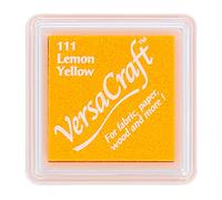Tsukineko Tinta VERSACRAFT para Textil Color Amarillo limón 33x33mm. Almohadilla