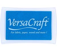 Tsukineko Tinta VERSACRAFT para Textil Color Azul cerúleo 95x65mm. Almohadilla