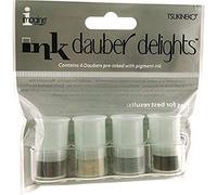 Tsukineko Tinta VERSACRAFT para Textil Color Naranja Navel Orange 33x33mm. Almohadilla