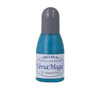 Tsukineko Tinta VERSAMAGIC Color Azul del mar Egeo Efecto Tiza Recarga 20ml. Bote cánula
