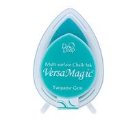 Tsukineko Tinta VERSAMAGIC Color Gema Turquesa Efecto Tiza 32x50mm. Almohadilla Gota