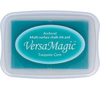 Tsukineko Tinta VERSAMAGIC Color Gema Turquesa Efecto Tiza 95x65mm. Almohadilla