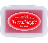 Tsukineko Tinta VERSAMAGIC Color Magia roja Efecto Tiza 95x65mm. Almohadilla