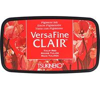 Tsukineko Red Tulip VersaFine Almohadilla de Tinta Clair, Material sintético, Rojo, 5.6 x 9.7 x 2.3 cm, 76x35mm