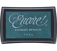 Tsukineko Ultimate Metallic-Tinta Metalizada para Textil, Color Aguamarina, Verde Azulado, Talla única