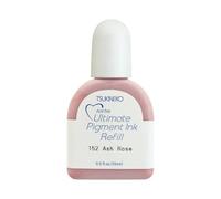 Tsukineko Ultimate Pigment Almohadilla de Tinta Recambio 15 ml-para VersaColor Ash Rose Scrapbooking Materiales para Estampación y Embossing, Rosa Ceniza, 15ml