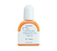 Tsukineko Ultimate Pigment Almohadilla de Tinta Recambio 15 ml-para VersaColor Topaz (Naranja) -Scrapbooking Materiales para Estampación y Embossing, Topacio, 15ml