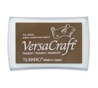 Tsukineko VersaCraft Almohadilla de Tinta Cafe au Lait (Beige) -a Base de Agua, Opaca y Calidad de Archivo-Scrapbooking Materiales para Estampación y Embossing, pad size: 7,6 x 4,7 cm